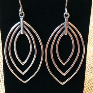 Silpada Sterling Silver .925 Vintage Triple Marquis Dangle Earrings